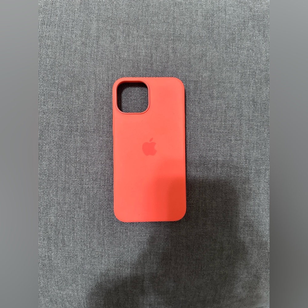 iphone 13 mini silicone case with magsafe- color: nectarine